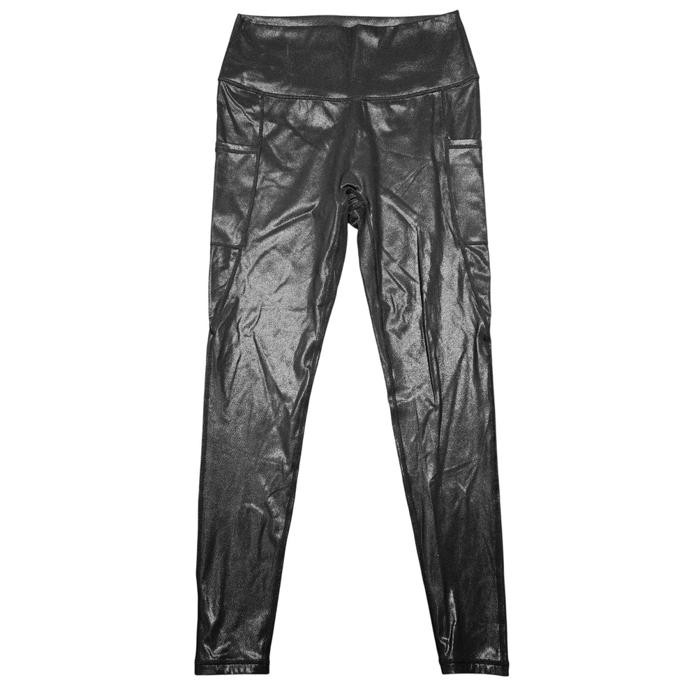 CVG Leggings‎ Womens Large Black Ankle Pockets Nylon Spandex SquatsApproved